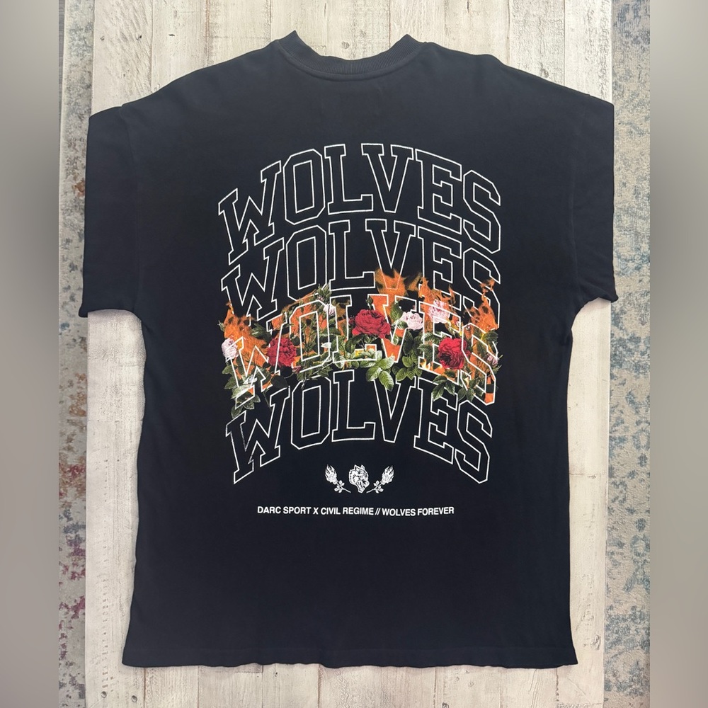 Darc Sport Bloom In Silence “Premium” Wolves Flame Oversized Tee